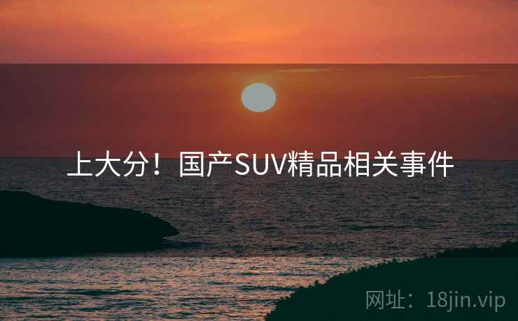 上大分！国产SUV精品相关事件