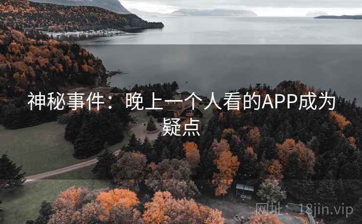 神秘事件：晚上一个人看的APP成为疑点