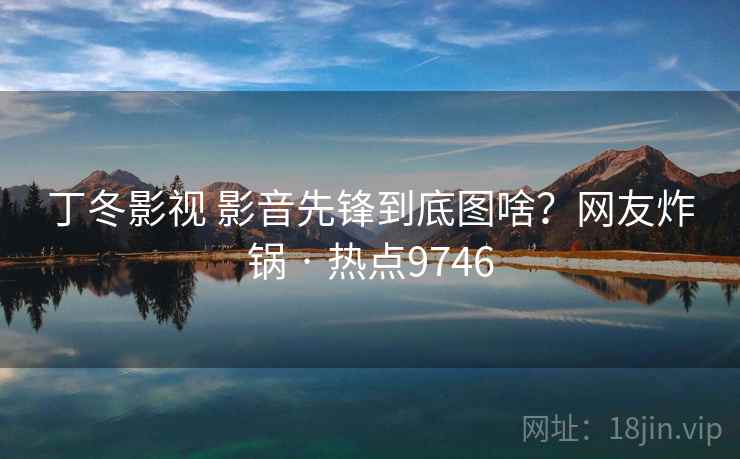 丁冬影视 影音先锋到底图啥？网友炸锅 · 热点9746